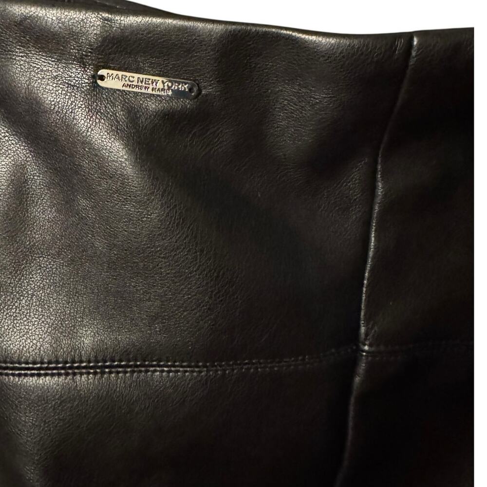 Marc New York Faux Leather Pull-On Pants‎ 3X Black - Picture 4 of 7